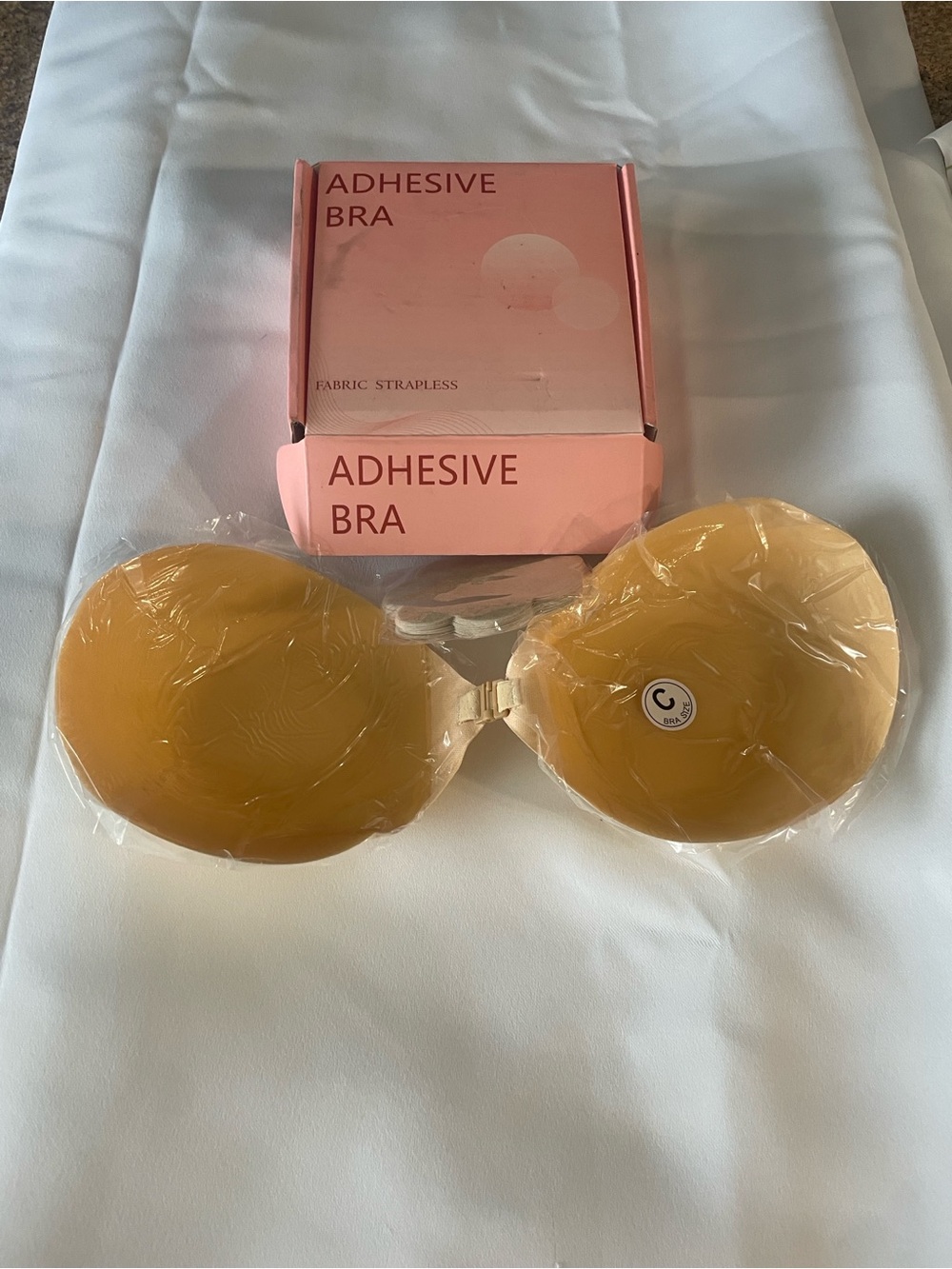 Adhesive Invisible Strapless Bra - Nude